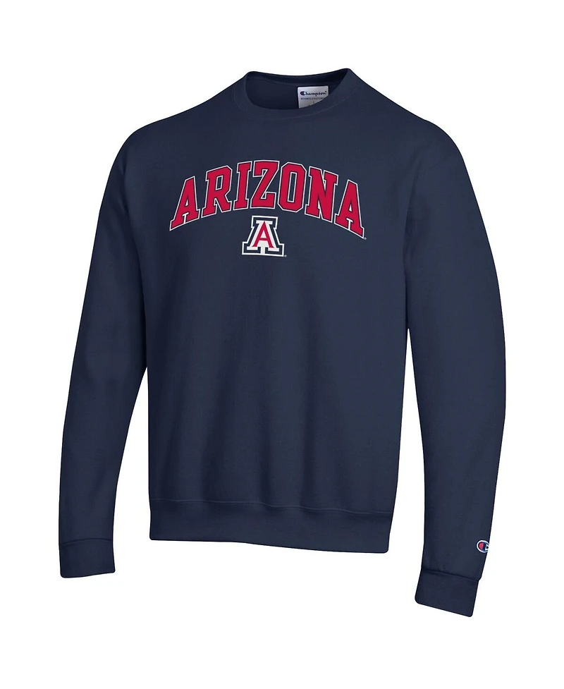 Champion Men's Navy Arizona Wildcats Arch Over Logo Pullover Sweatshirt