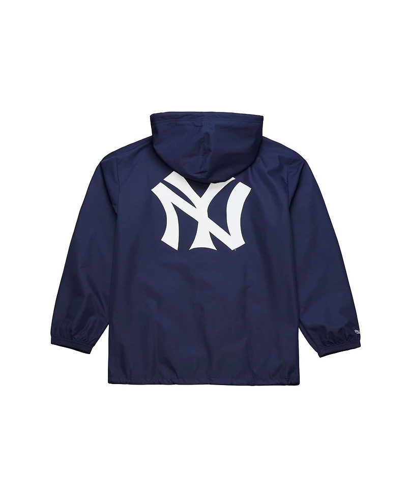 Mitchell & Ness Men's Navy New York Yankees Full-Snap Hooded Coaches Jacket