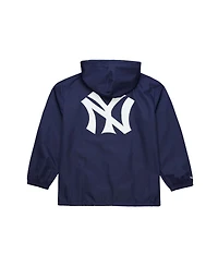Mitchell & Ness Men's Navy New York Yankees Full-Snap Hooded Coaches Jacket