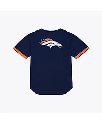 Mitchell & Ness Men's Navy Denver Broncos Head Coach Mesh Full-Button Fashion Jersey