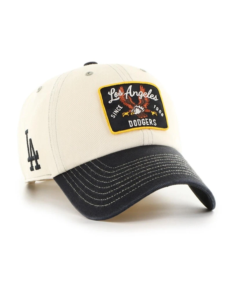 '47 Brand Men's Natural/Black Los Angeles Dodgers Keepsake Collection Clean Up Adjustable Hat