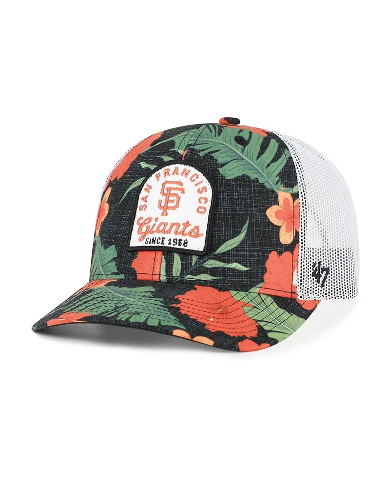 '47 Brand Men's Black San Francisco Giants Tei Beachside Adjustable Trucker Hat