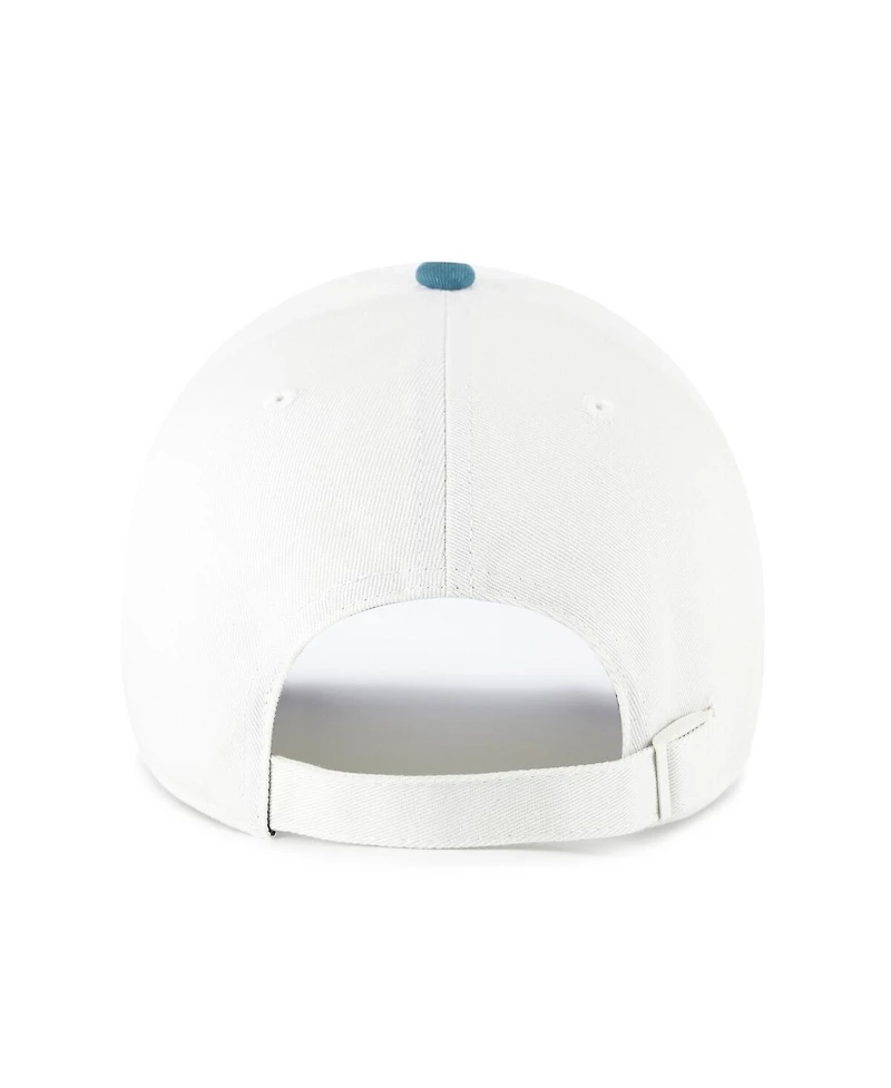 '47 Brand Men's White/Teal Boston Red Sox Contemporary Tonal Clean Up Adjustable Hat