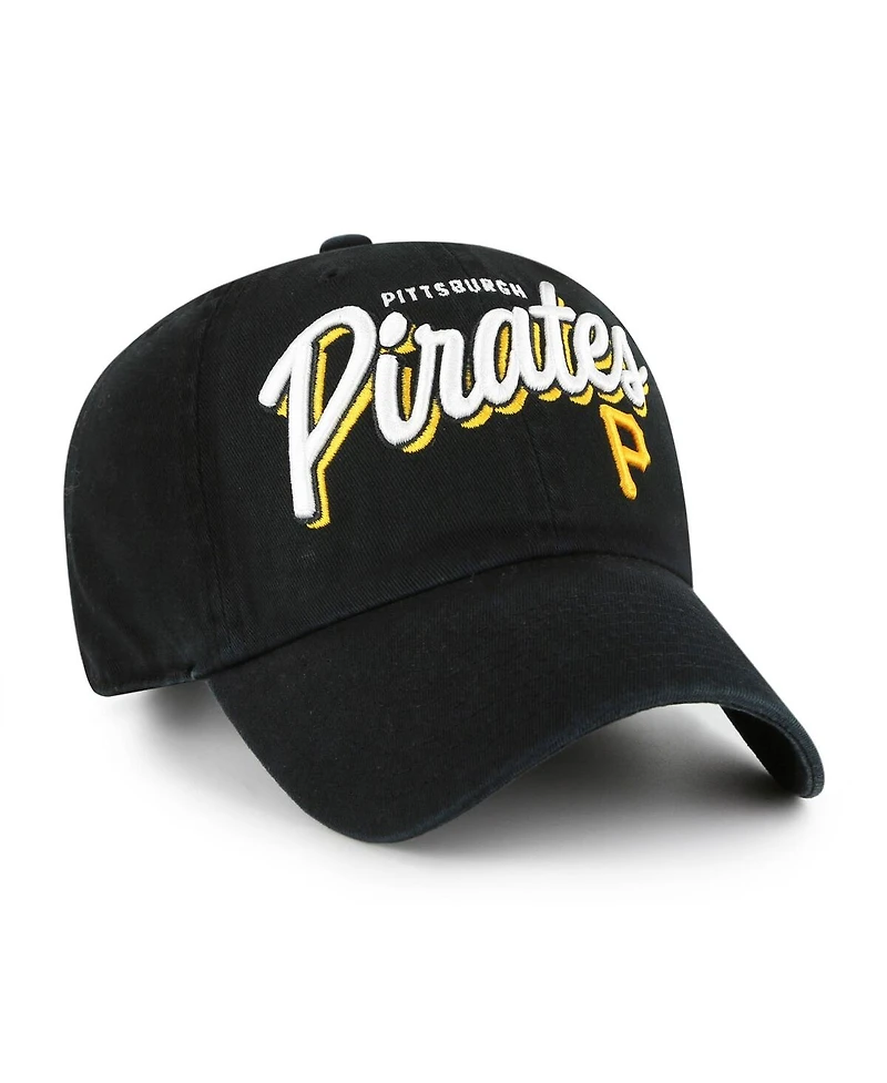 '47 Brand Women's Black Pittsburgh Pirates Ariana Clean Up Adjustable Hat