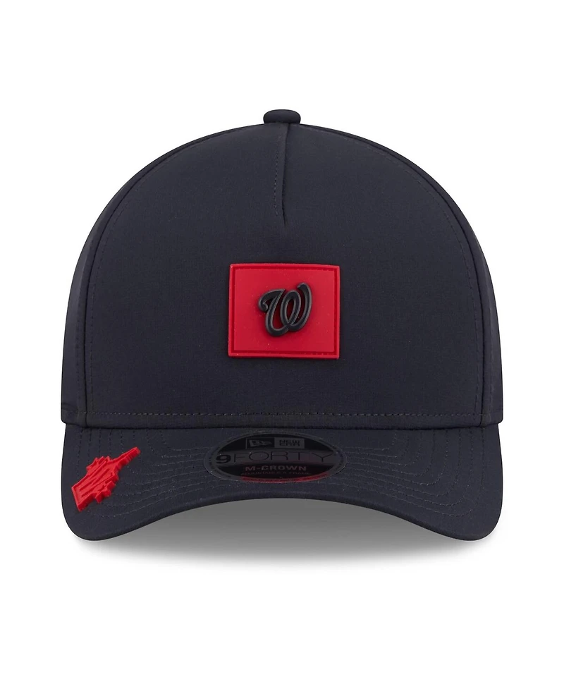 New Era Men's Navy Washington Nationals 2026 Clubhouse 9FORTY A-Frame Adjustable Hat