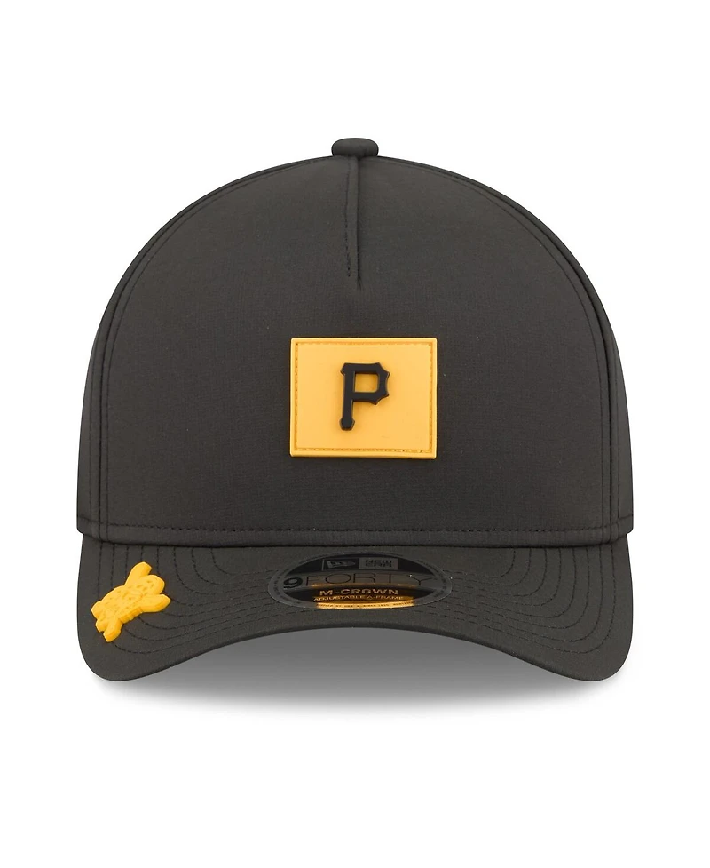 New Era Men's Black Pittsburgh Pirates 2026 Clubhouse 9FORTY A-Frame Adjustable Hat