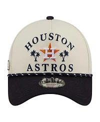 New Era Men's Cream Houston Astros 2026 Spring Training Fan Pack Rope A-Frame 9FORTY Adjustable Hat