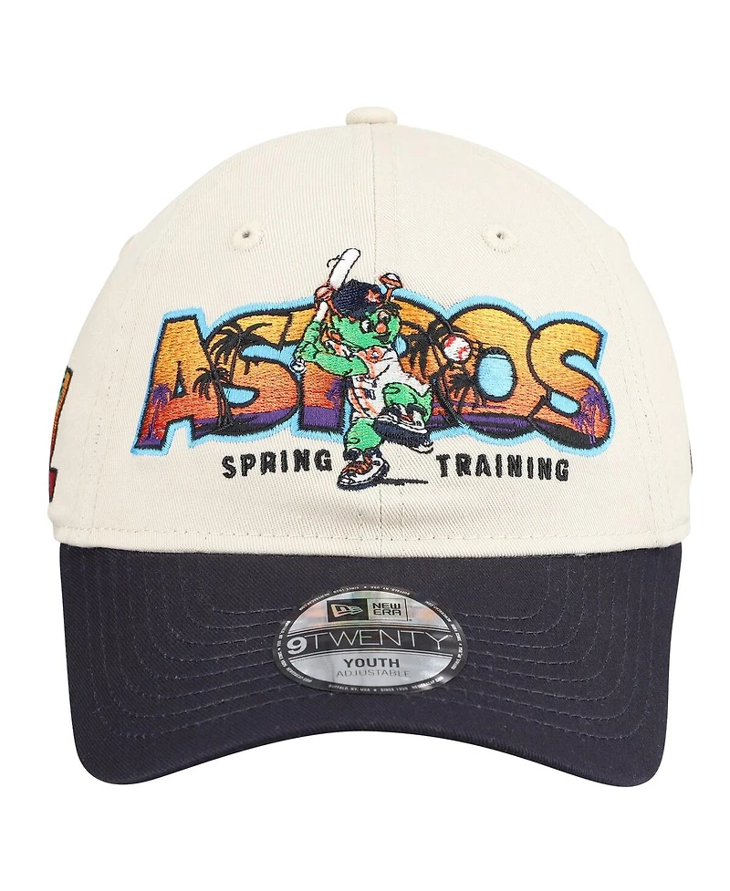 New Era Big Boys and Girls Stone/Navy Houston Astros 2026 Spring Training Fan Pack Batter 9TWENTY Adjustable Hat