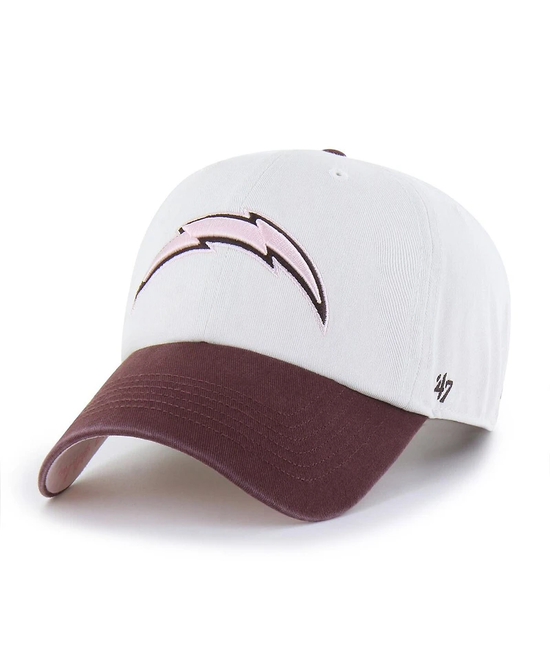 '47 Brand Men's and Women's Stone/Burgundy Los Angeles Chargers Love Letter Clean Up Adjustable Hat