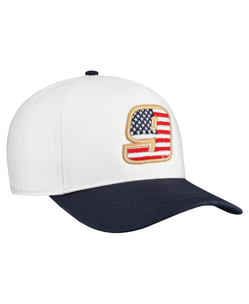 '47 Brand Men's White Chase Elliott Flag Fill Two-Tone Team Adjustable Hitch Hat