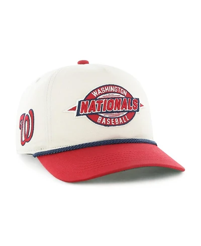 '47 Brand Big Boys and Girls Natural/Red Washington Nationals Frame Out Hitch Adjustable Hat