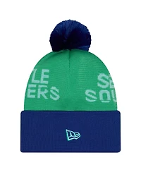 New Era Men's Green Seattle Sounders Fc 2026 Jersey Hook Cuffed Pom with Knit Hat