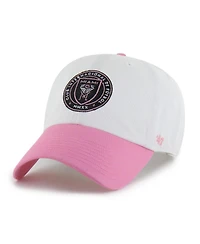 '47 Brand Men's White Inter Miami Cf Two-Tone Clean Up Adjustable Hat