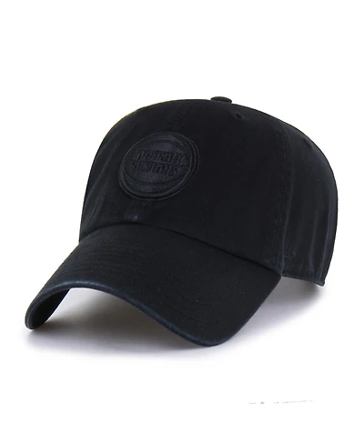 '47 Brand Men's Detroit Pistons Black on Black Clean Up Adjustable Hat