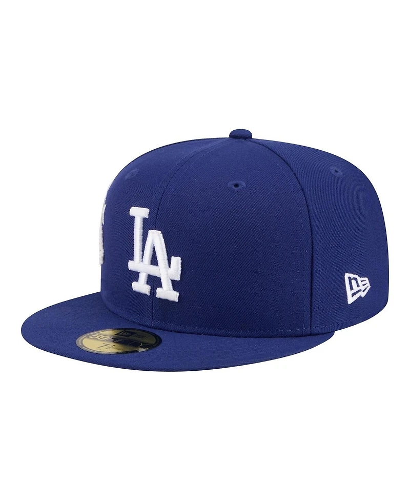 New Era Men's Royal Los Angeles Dodgers City Patch 59FIFTY Fitted Hat