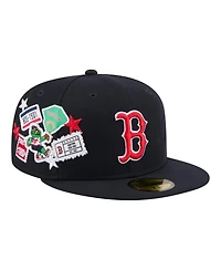 New Era Men's Navy Boston Red Sox City Patch 59FIFTY Fitted Hat