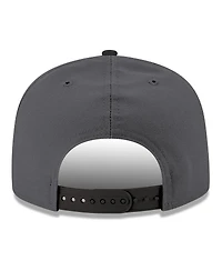 New Era Men's Gray/Black Los Angeles Lakers Logo 2-Tone 9FIFTY Snapback Hat