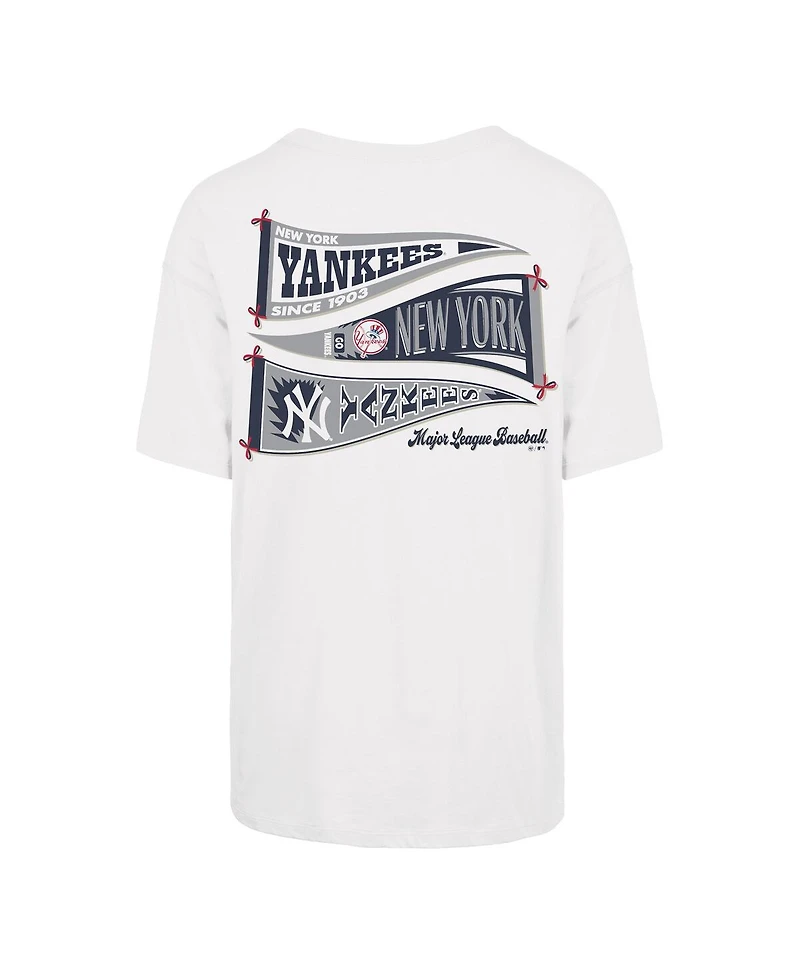 '47 Brand Women's Sand New York Yankees Bow Banner Sadie T-Shirt
