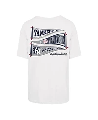 '47 Brand Women's Sand New York Yankees Bow Banner Sadie T-Shirt