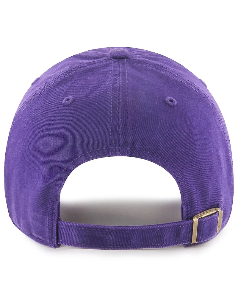 '47 Brand Men's Purple Ecu Pirates Powder Purple Tonal Script Clean Up Adjustable Hat