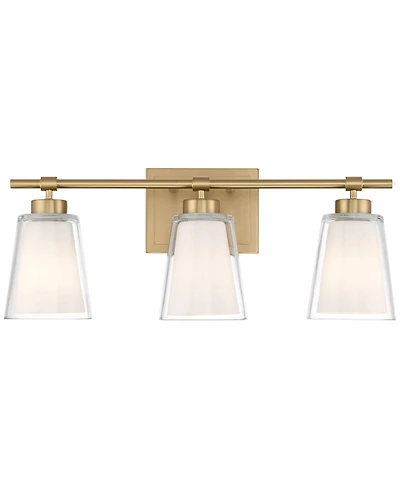 Regency Hill Abigail 21" Wide Soft Opal Glass 3-Light Bath Light