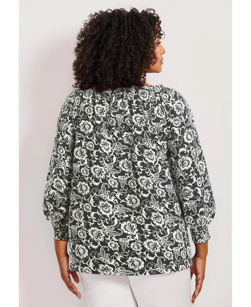 Avenue Plus Ombre Print Women's Top