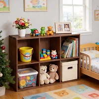 Streamdale Furniture Wooden 6-Shelf Bookcase Storage Organizer