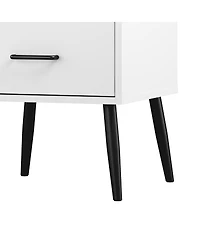 Streamdale Furniture Modern 2-Drawer Nightstand with Metal Accents