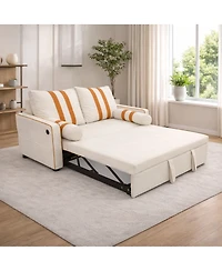 Streamdale Furniture 2-Seater Sleeper Sofa w/ Usb, 68.5" Wide
