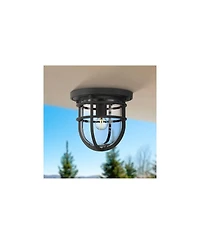 John Timberland Ballast 7 High Modern Outdoor Flush-Mount Light Fixture Ceiling Porch Weatherproof Textured Finish