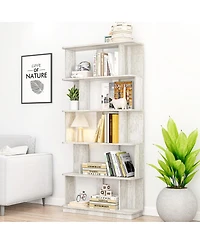 Streamdale Furniture 31.5"x64.56" 5-Tier Open Bookshelf Mdf Display Shelving