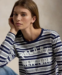 Polo Ralph Lauren Women's Striped Crewneck Long-Sleeve T-Shirt