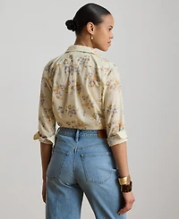 Lauren Ralph Women's Classic Fit Floral Voile Shirt