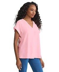 Jones New York Women's V-Neck Short-Sleeve Top