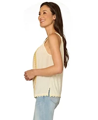 Democracy Women's Square Neck Sleeveless Cotton Top