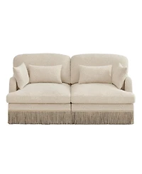 Streamdale Furniture Comfy Chenille Leopard Loveseat Sofa, Coffee