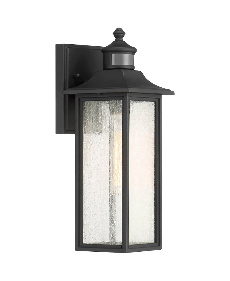 John Timberland Mission Outdoor Wall Light Fixtures Set of 2 Motion Sensor 16 Seeded Glass for Post Exterior Barn Deck