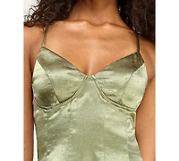 Seni & Cade Juniors' Studded Cross Back Mini Dress