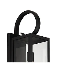 John Timberland Mira High Farmhouse Rustic Lantern Outdoor Wall Light Fixture Mount Porch House Edison Bulb Finish