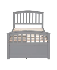 Streamdale Furniture Twin Size Platform Storage Bed Solid Wood Bed with 6 Drawers