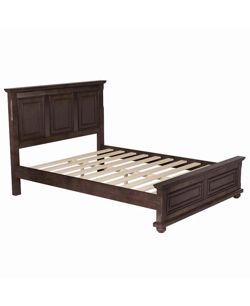 Streamdale Furniture Vintage Pinewood Queen Headboard Bed Frame