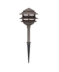John Timberland Pagoda 17 High Modern 9-Piece Complete Outdoor Landscape Lighting Set Porch Led Bulb Bronze Finish