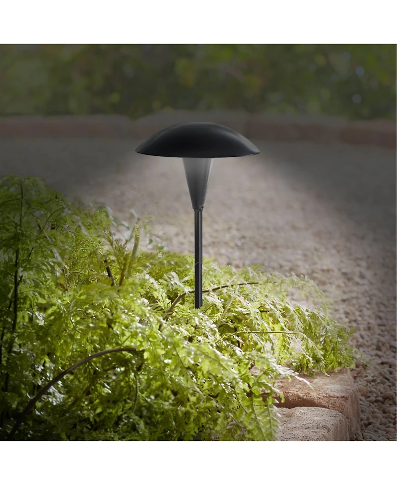 John Timberland Mushroom High Mid Century Modern 8-Piece Outdoor Landscape Path and Spot Lighting Set Porch Led Bulb
