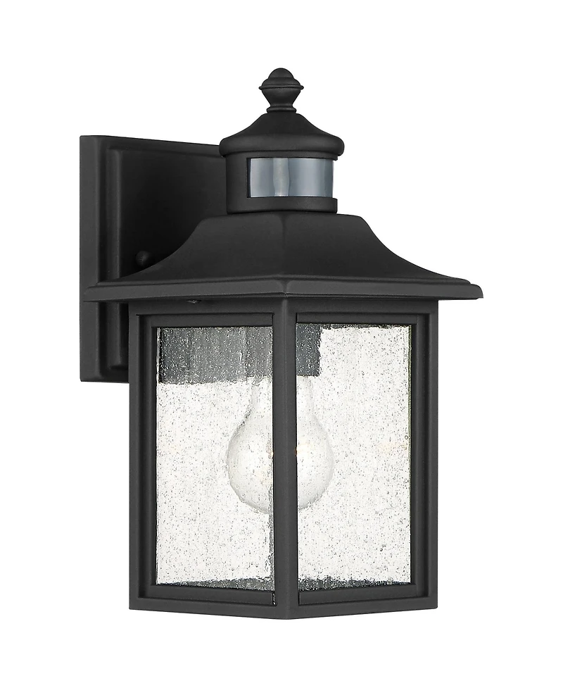 John Timberland Moray Bay Mission Outdoor Wall Light Fixtures Set of 2 Dusk to Dawn Motion Sensor 11 Seedy Glass for Exterior