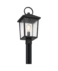 John Timberland Westmont 20 High Modern Outdoor Post Light Fixture Pole Porch Weatherproof Sand Aluminum Glass Shade