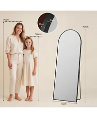 Antok Full Length Mirror, 58"x18" Floor Mirror, Arch Floor Standing Mirror Freestanding Arch Full Body with Stand for Bedroom