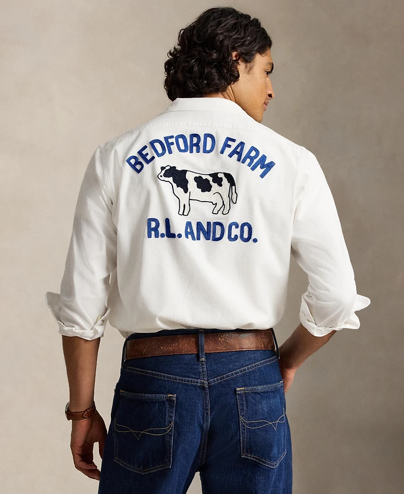 Polo Ralph Lauren Men's Embroidered Herringbone Overshirt