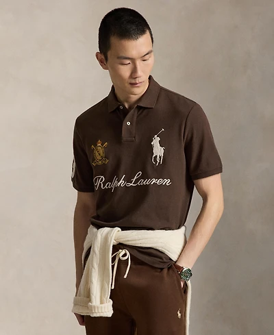 Polo Ralph Lauren Men's Custom Slim-Fit Big Pony Mesh Shirt