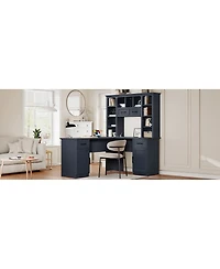 Streamdale Furniture L-Shaped Desk w/ Storage, Power Outlet