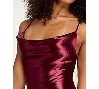 Emerald Sundae Women's Lace Back Scoop Neck Pull-On Gown